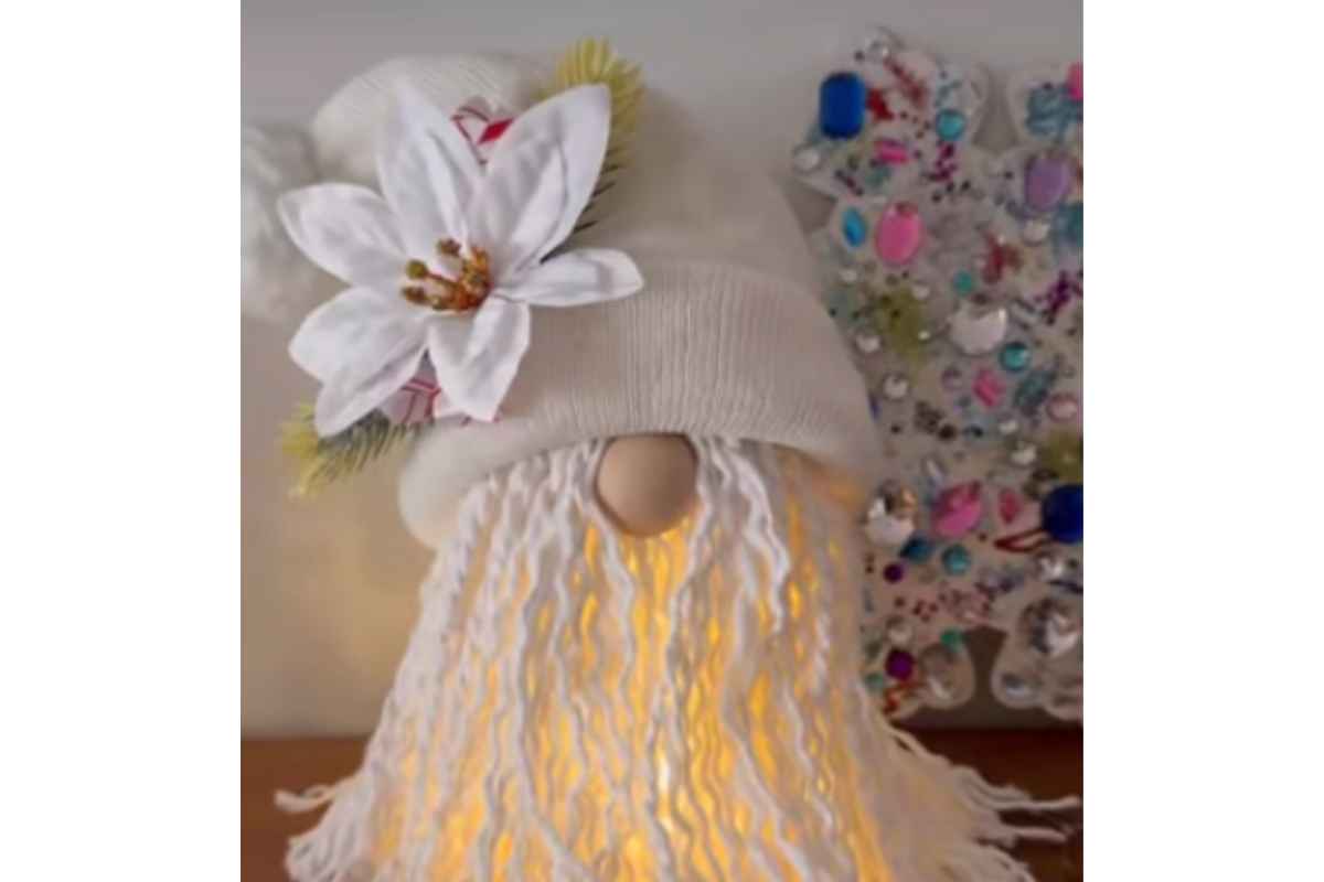 Gnomo natalizio fai da te illuminato