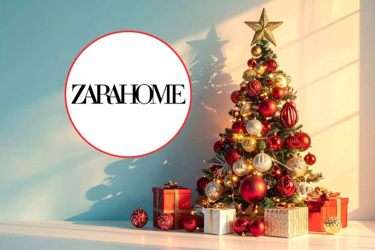 albero di natale e logo di zara home