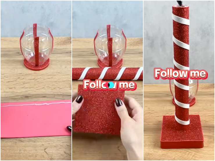 collage preparazione lanterna natale 