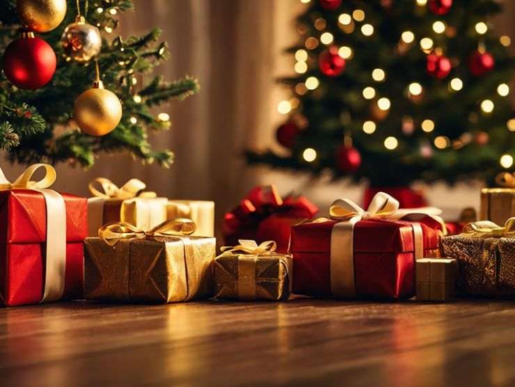 albero di natale con regali