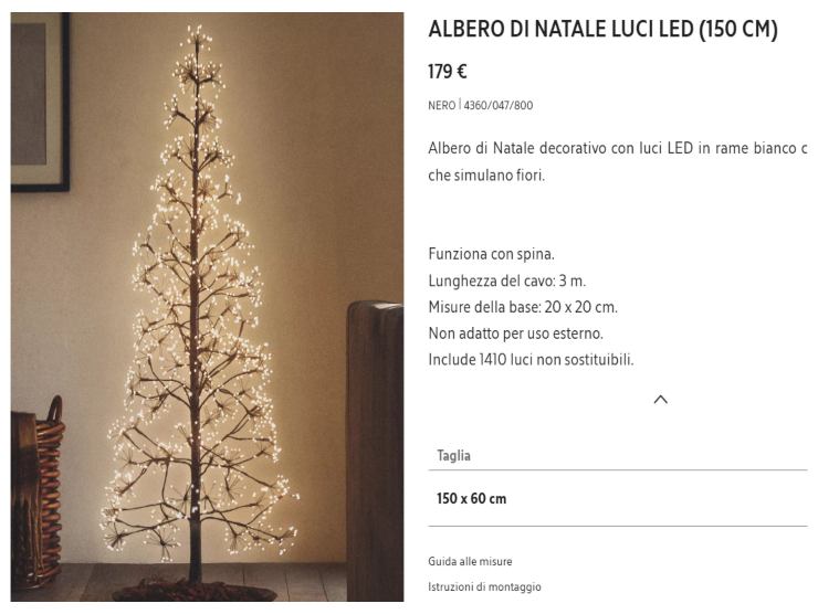 albero di natale di zara home